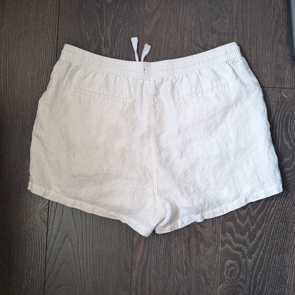 Quince White Linen Shorts Sz Large - Picture 3 of 5